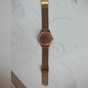 Fossil Gold-Tone Mesh Strap Watch